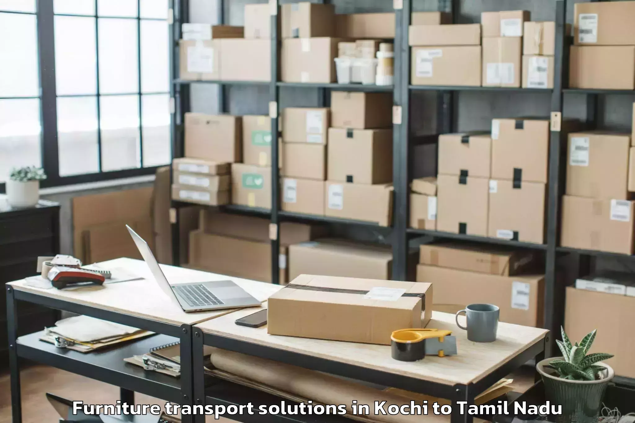 Reliable Kochi to Kamarajar Port Furniture Transport Solutions